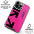 Black and Pink Arrows iPhone 16 Pro Clear Case